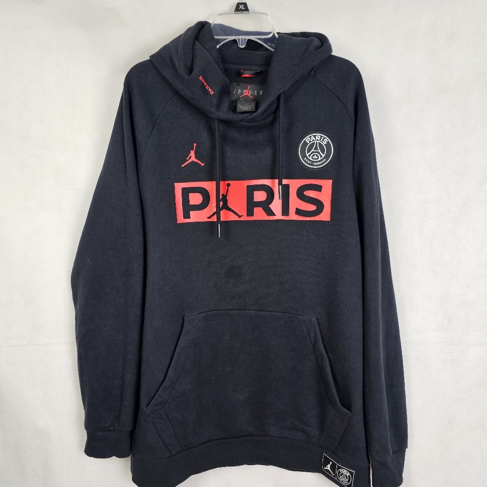 Jordan Black Hoodie with Red Accents
